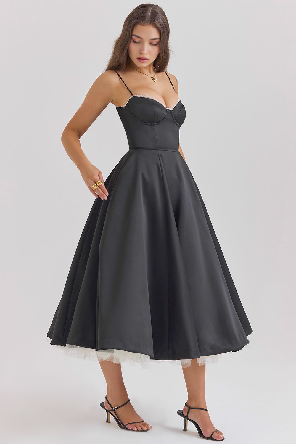 Retro Abendkleid mit Petticoat Retro Abendkleid mit Petticoat Rosa Chic